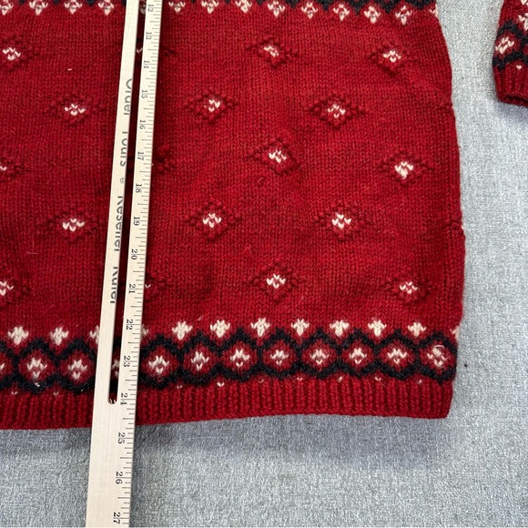 VTG Lauren Ralph Lauren Sweater Medium Phoebe Buffay Friends Wool Knit Reindeer - Picture 7 of 9